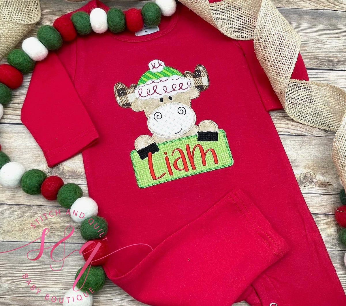 Boys Toddler and Infant Christmas Romper, Holiday Romper for boys, Christmas romper for boys