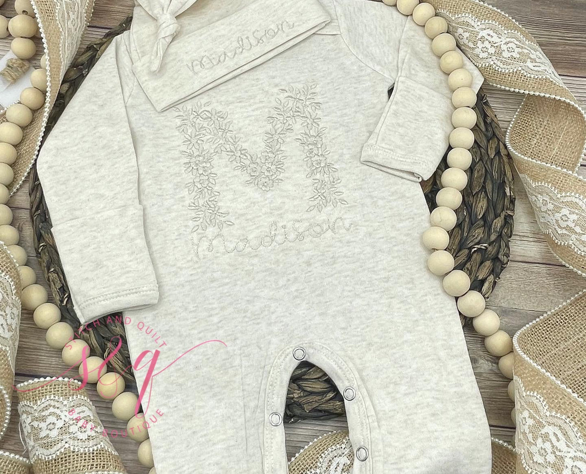 Newborn Going Home Outfit Girl, Baby Gift Girl Newborn, Newborn Beige tone on tone Newborn set, Beige Newborn outfit