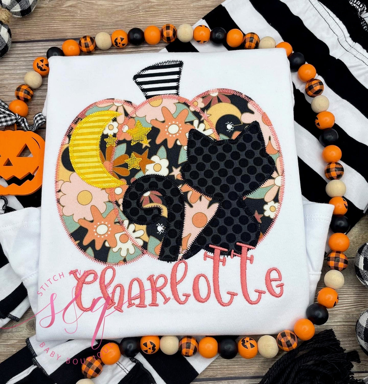 Girls Halloween Shirt, Pumpkin Shirt, Girl Pumpkin shirt, Halloween Cat Shirt, Cat Halloween Shirt