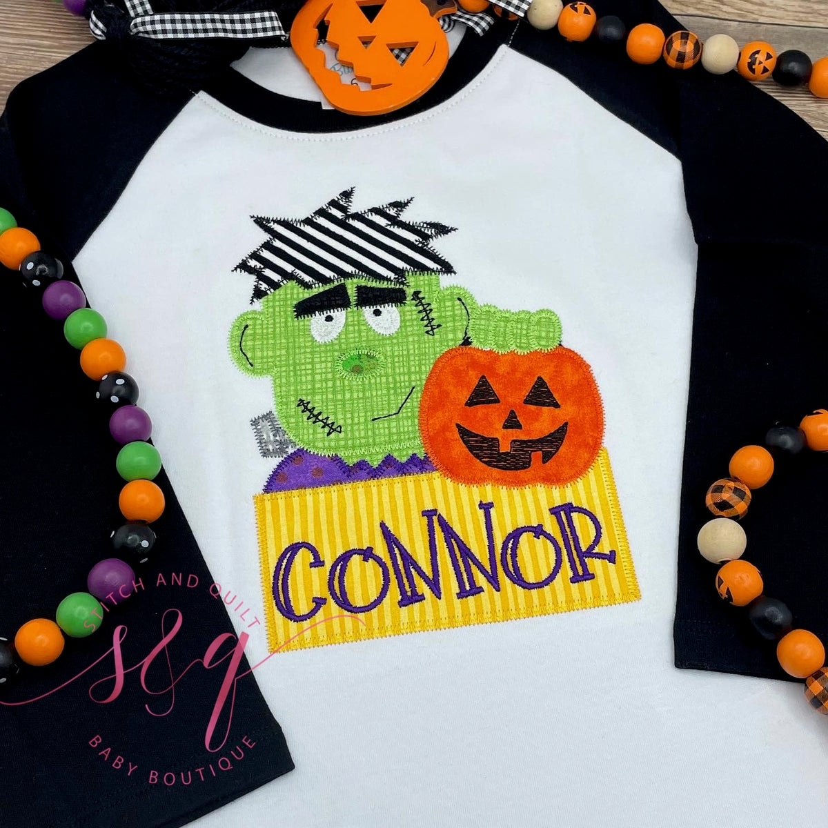 Halloween Raglan Shirt for Boys,  Personalized Name,  Spooky School and Party Wear, Personalized, Halloween Raglan, Black Raglan