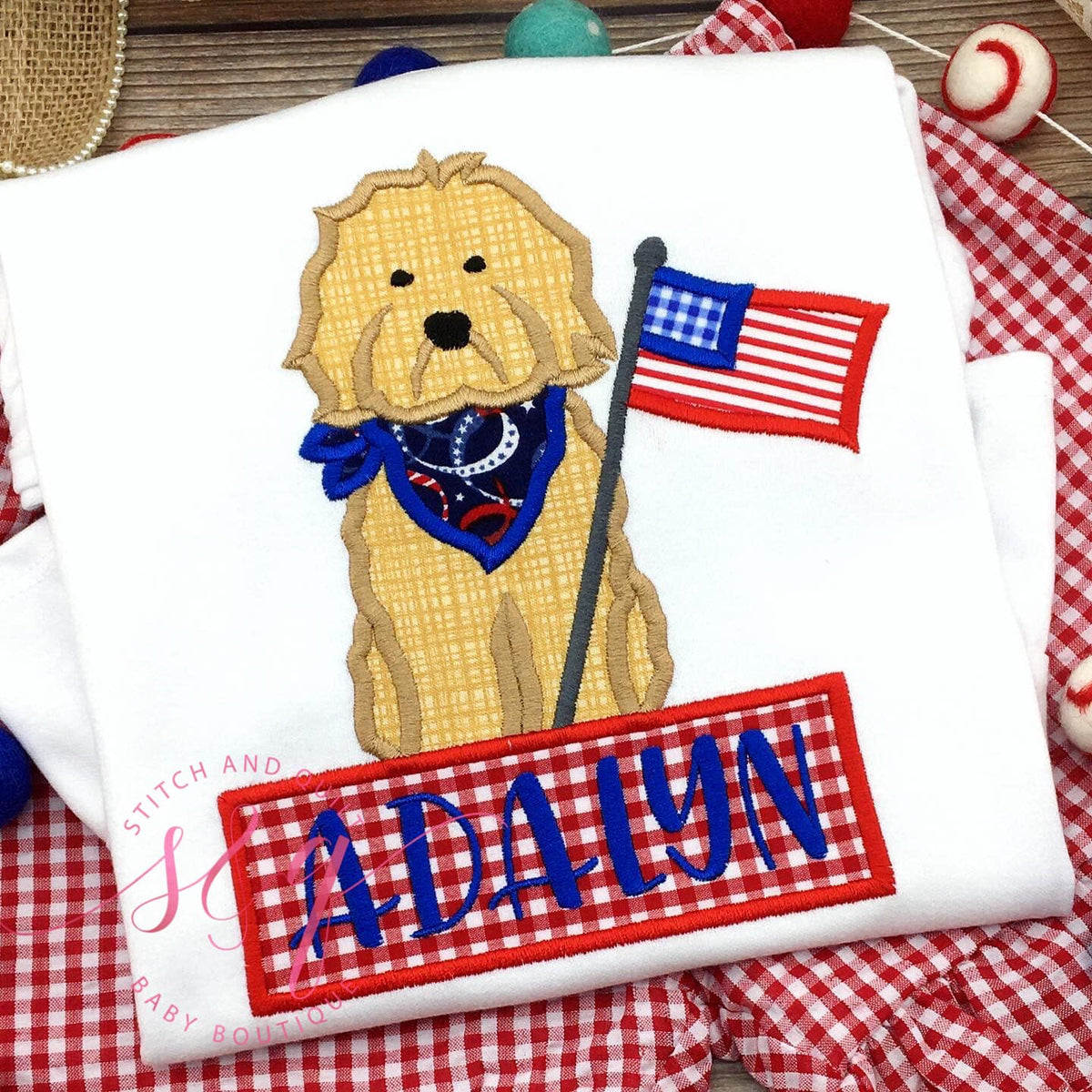 Girls patriotic puppy, Girl&#39;s 4th of July outfit, July 4th Shirt, Patriotic Shirt, Fourth of July, 4th of July ruffle shorts