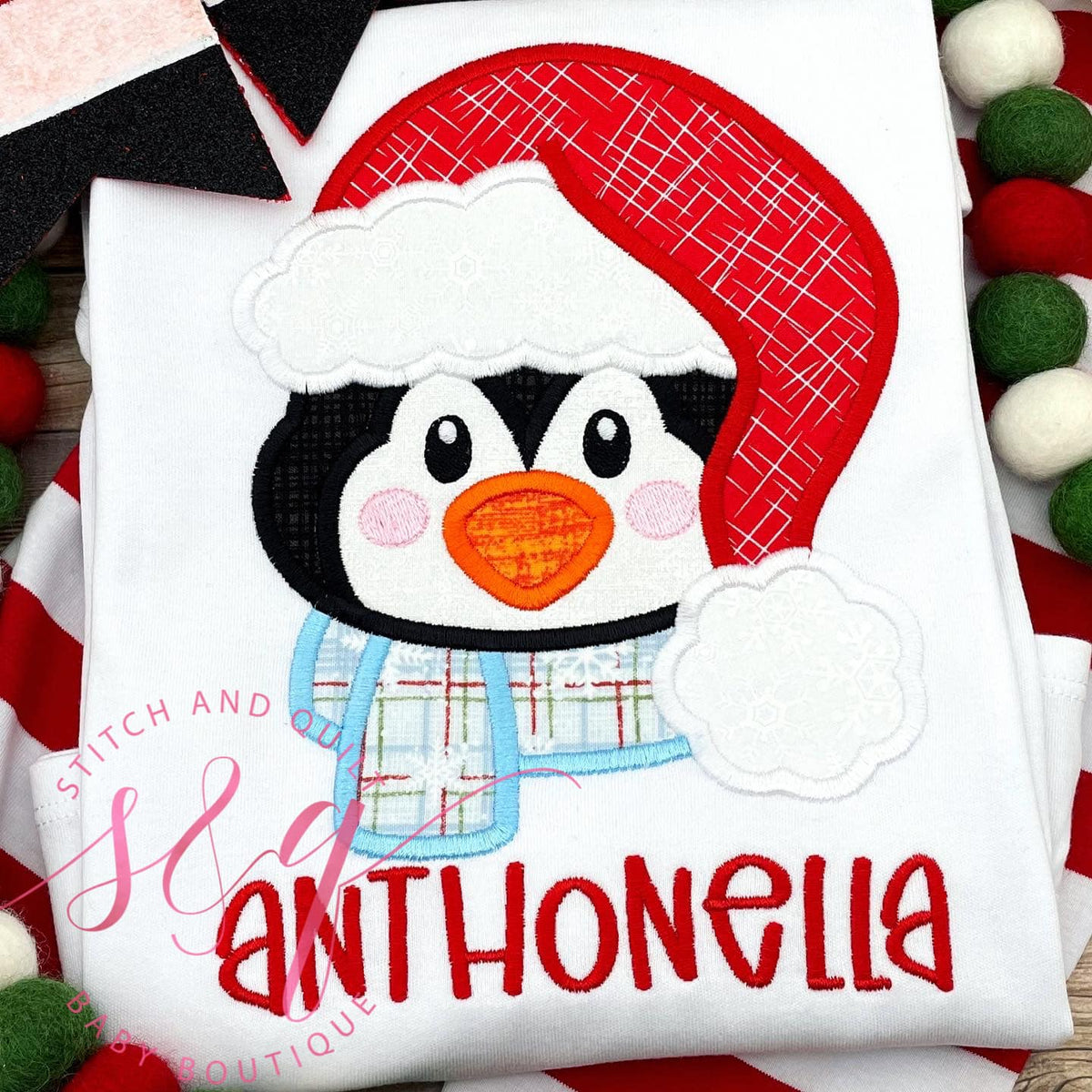 Penguin shirt for girls, girls Penguin shirt, Penguin Christmas shirt, Christmas Holiday Shirt