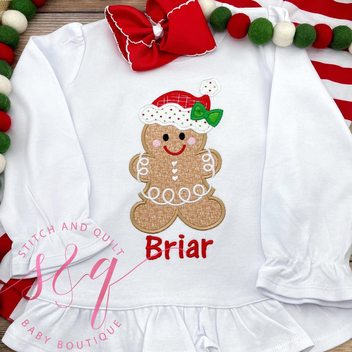 Gingerbread shirt for girls, girls gingerbread shirt, Gingerbread Christmas shirt, Christmas Holiday Shirt