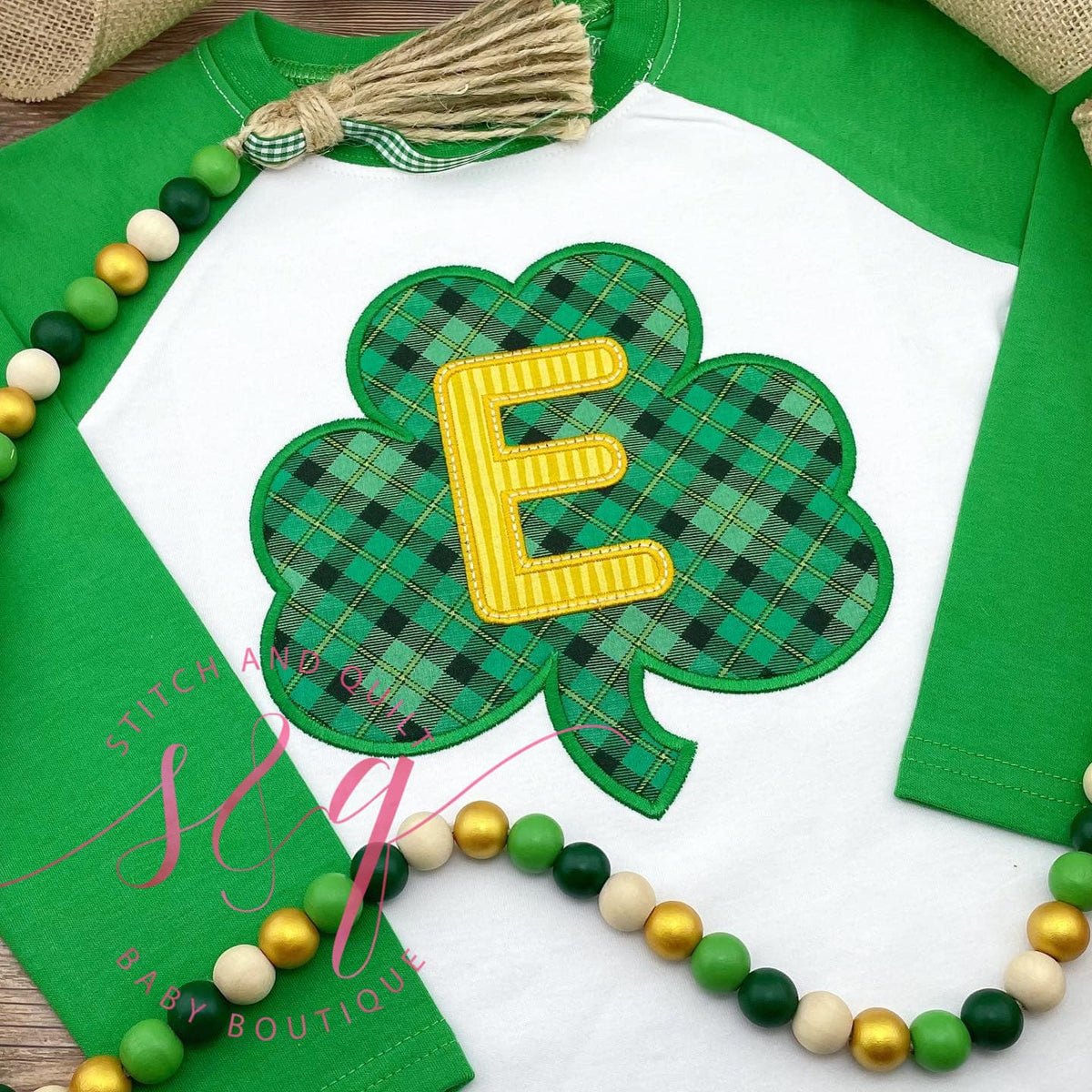 Boys St. Patrick’s Day shirt, shamrock shirt, green raglan, clover shirt
