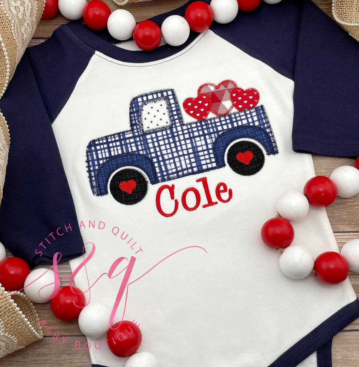 Valentine truck of hearts shirt for boys, Baby boy Valentines outfit, First Valentines Day, Toddler Boy Valentine, Boy Valentine