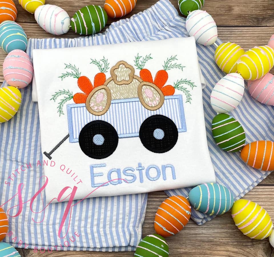 Boy Easter Shirt, Bunny Easter Set, Boy Easter Bunny , Easter Rabbit Wagon, Bunny Rabbit Tee, Boys Easter
