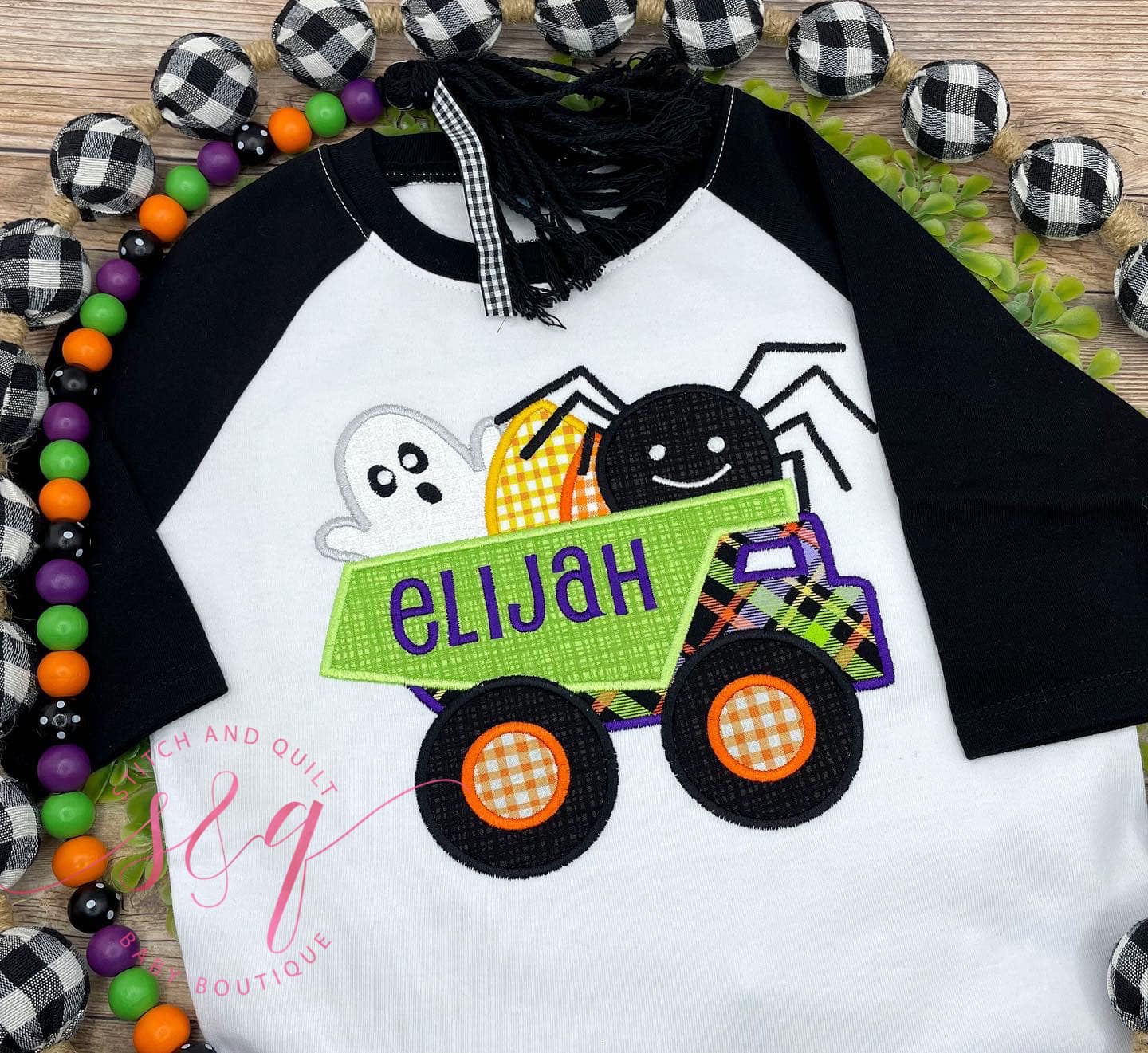 Halloween Monogram Personalized Kids Shirts