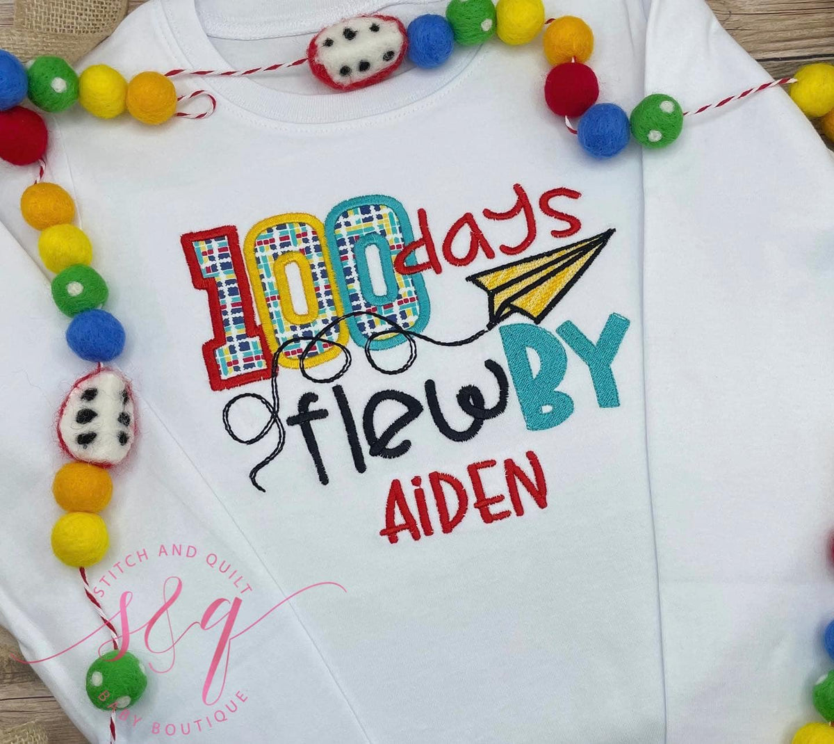 100 days of school shirt boy,  100 days of school shirt, Flew By