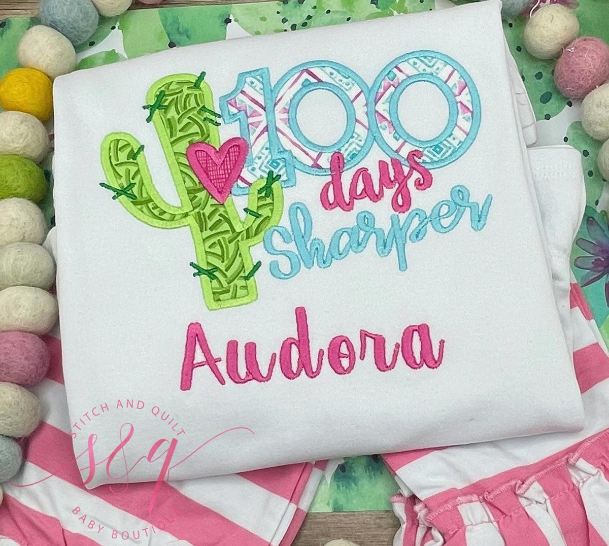 100 days of school shirt girl,  100 days of school shirt, 100 Days Cactus