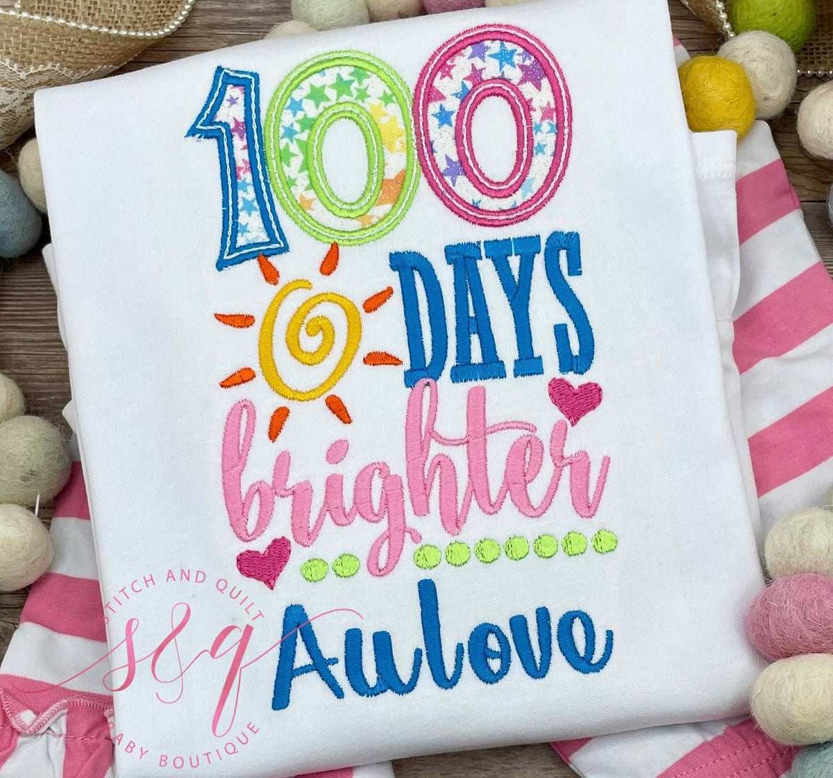 100 days of school shirt girl,  100 days of school shirt, 100 Days Brighter