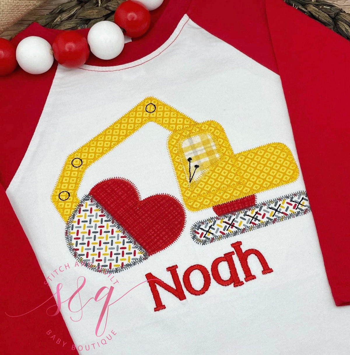 Valentine digger loader shirt for boys, Baby boy Valentines outfit, First Valentines Day, Toddler Boy Valentine, Boy Valentine, Digger
