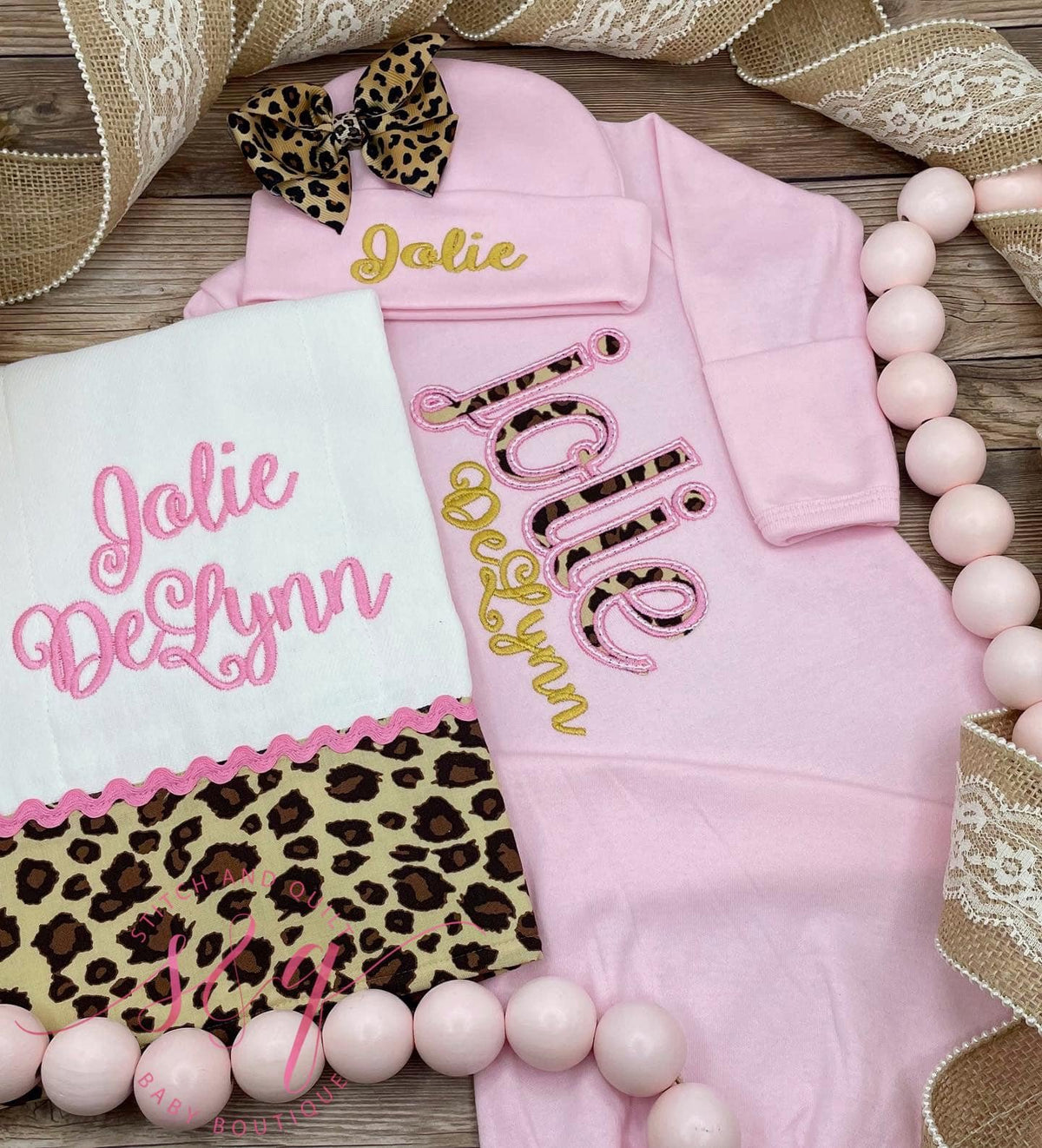 Pink and Leopard print Coming Home Outfit, newborn girl coming home outfit, baby girl coming home outfit