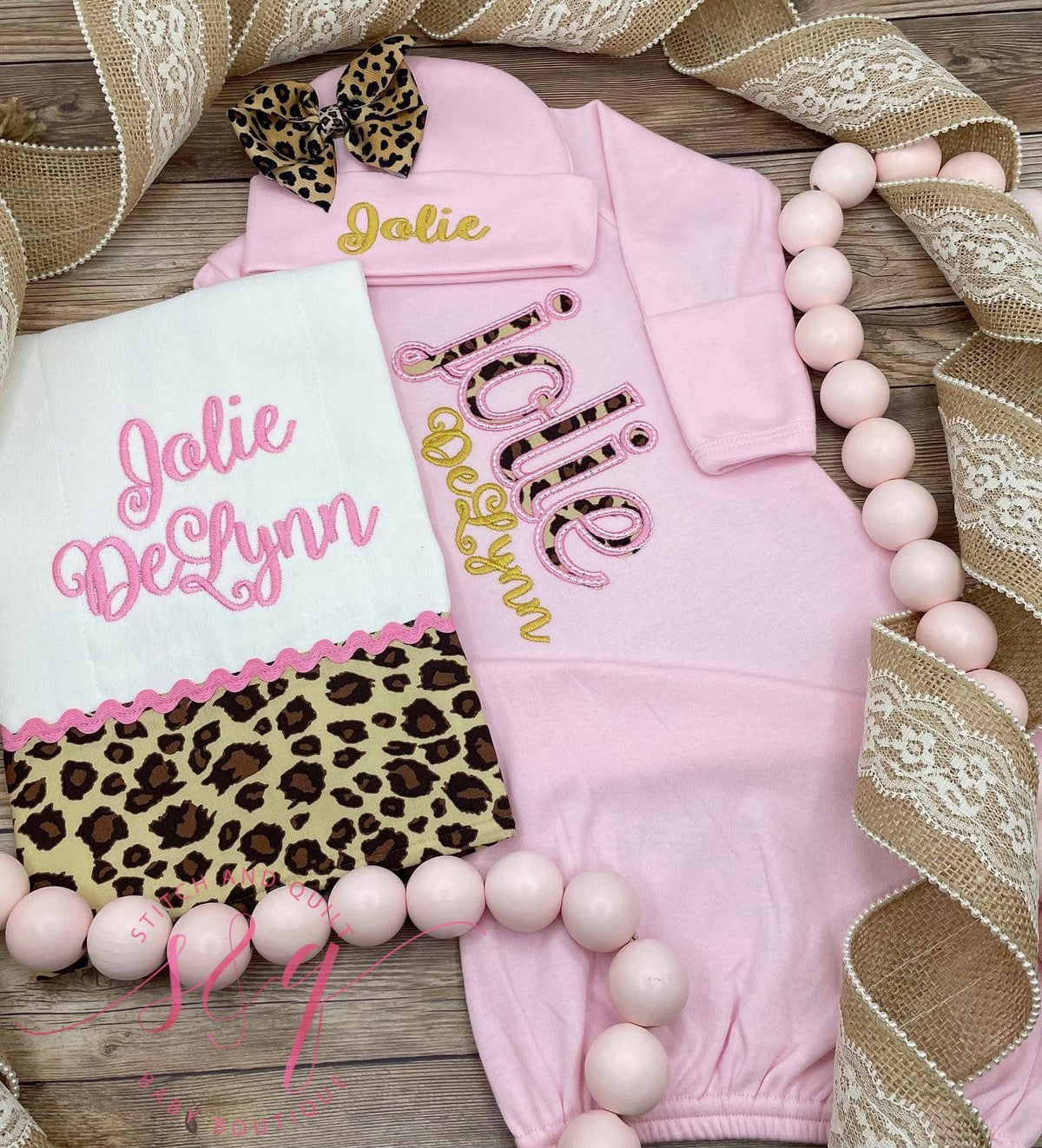 Pink and Leopard print Coming Home Outfit, newborn girl coming home outfit, baby girl coming home outfit