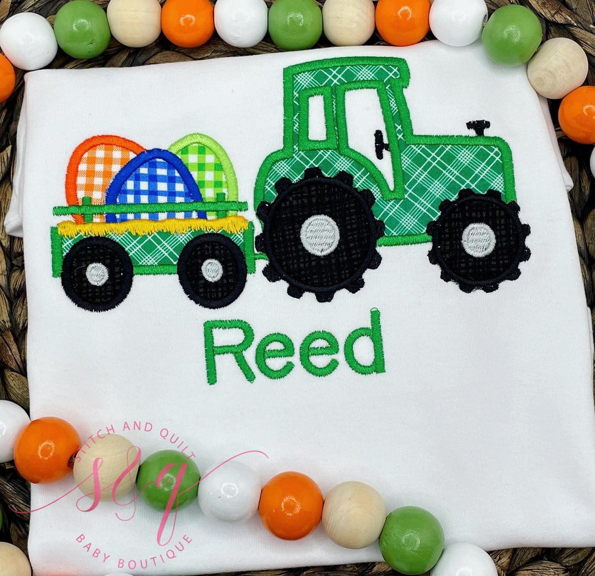 Boys Easter Shirt, Easter Egg Tractor Shirt, Tractor hauling eggs, Boy&#39;s Tractor with Easter Eggs, Boy Easter Shirt, Easter Tractor, Tractor