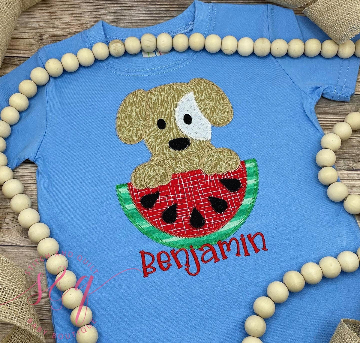 Stay Cool this Summer with our Short-Sleeved Puppy &amp; Watermelon Shirt for Boys