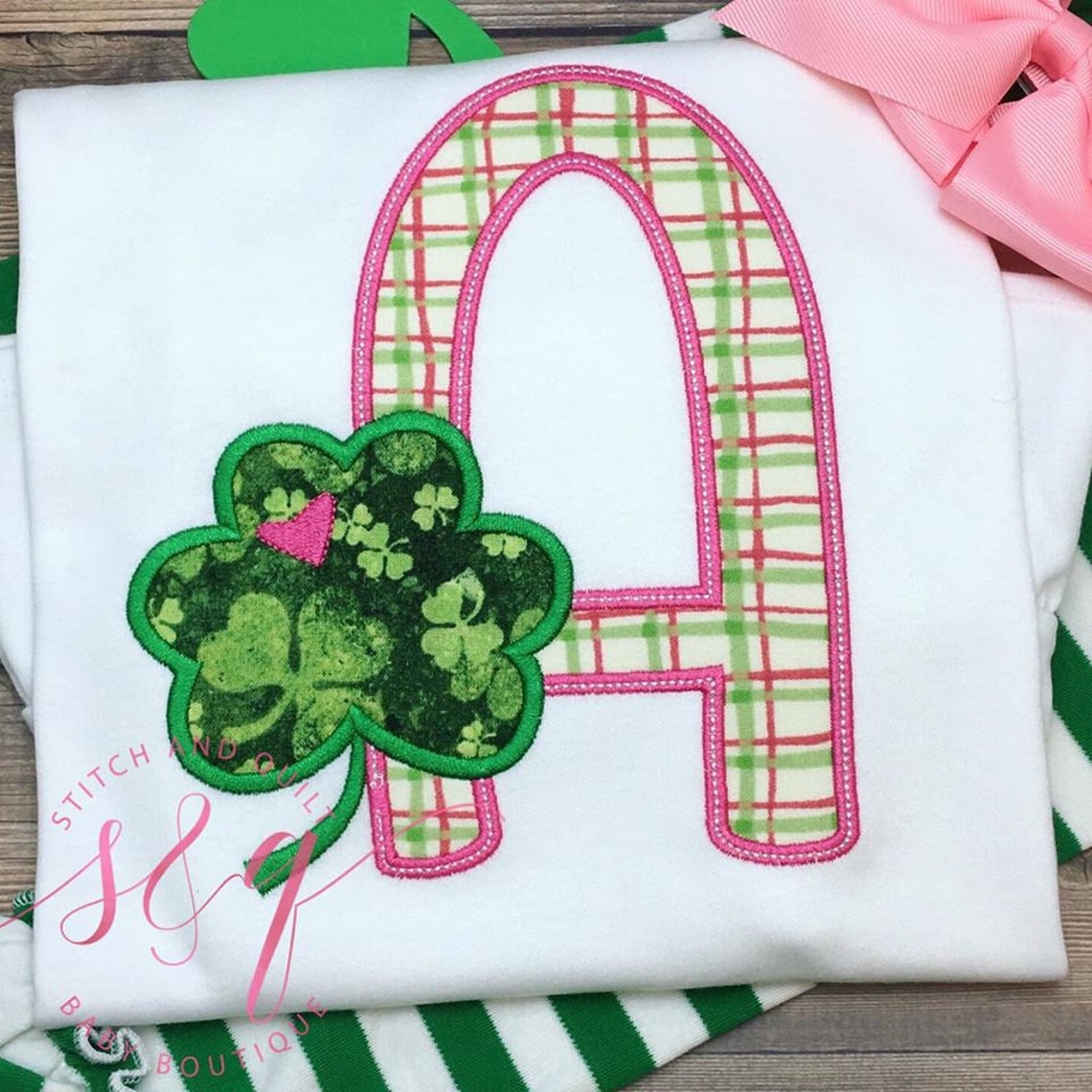 Girls St Patrick’s Day outfit Letter