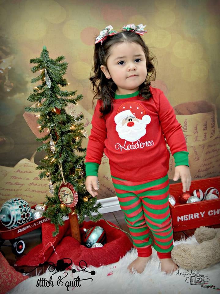 Children Christmas Pajamas, Holiday Red and Green