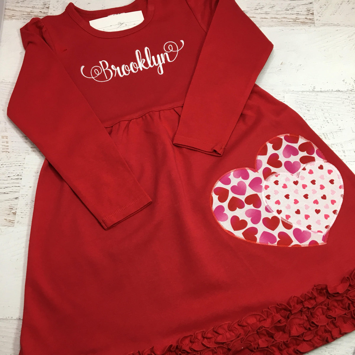 Valentine Dress for girls, Personalized Valentine&#39;s Day dress, Toddler Valentine, Girl&#39;s Valentine dress