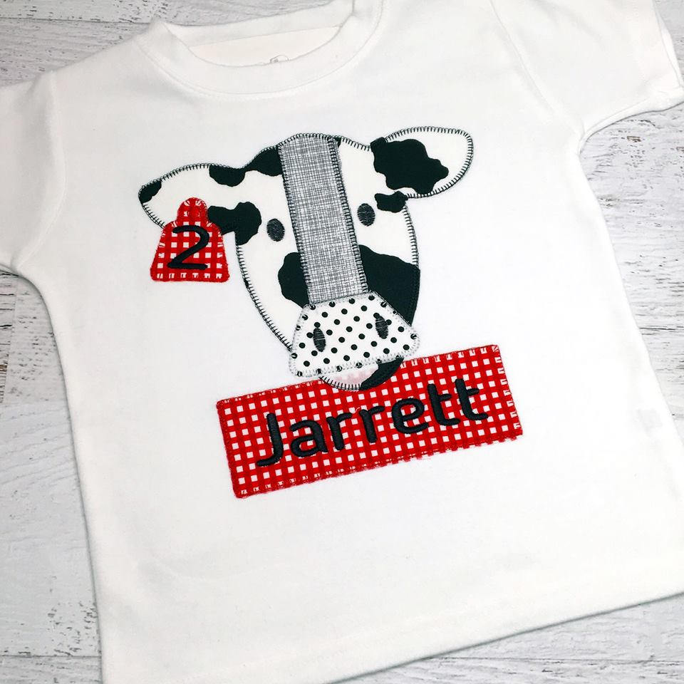 Boy Cow Shirt - Boys Cow Shirt - Boy Farm Shirt - Farm Animal Shirt - Cow Boy Shirt – Plaid Cow Shirt - Cow Birthday Shirt