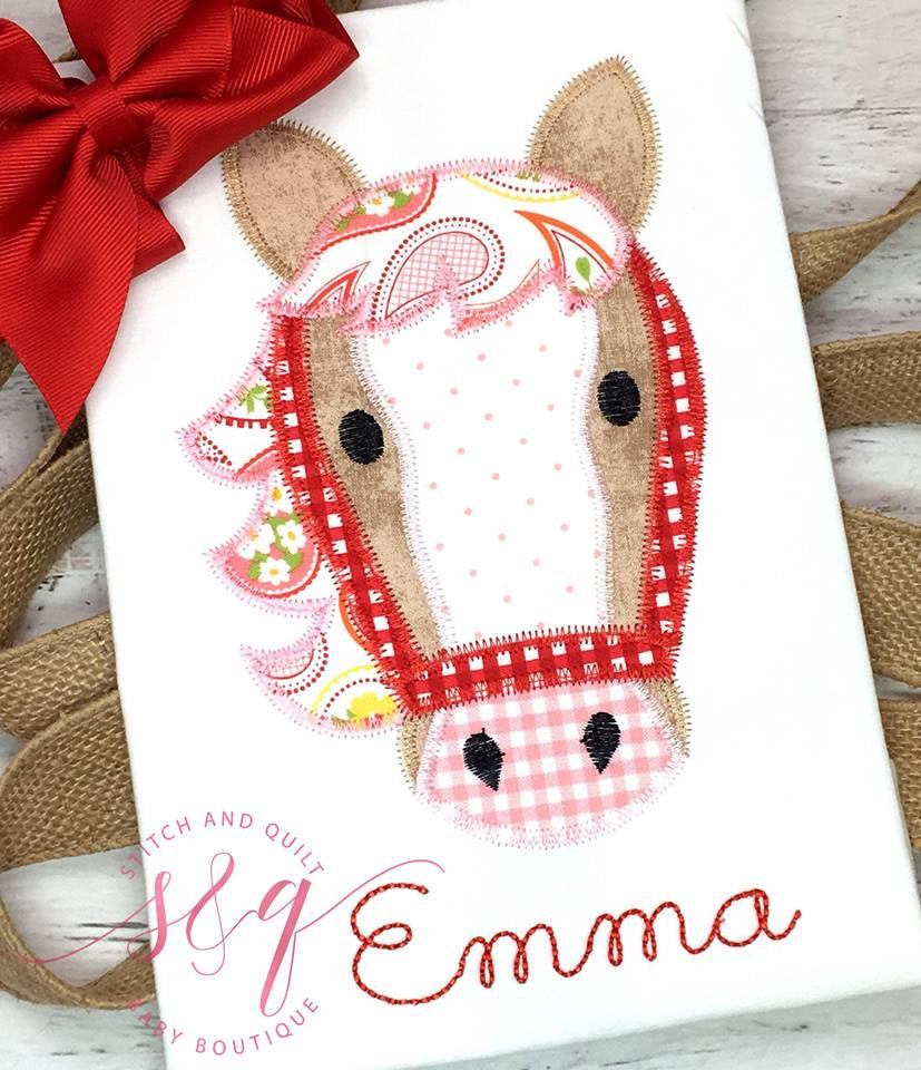 Girl&#39;s Horse shirt, Horse, Girl Horse shirt, Horse outfit, Farm Outfit, Barnyard birthday