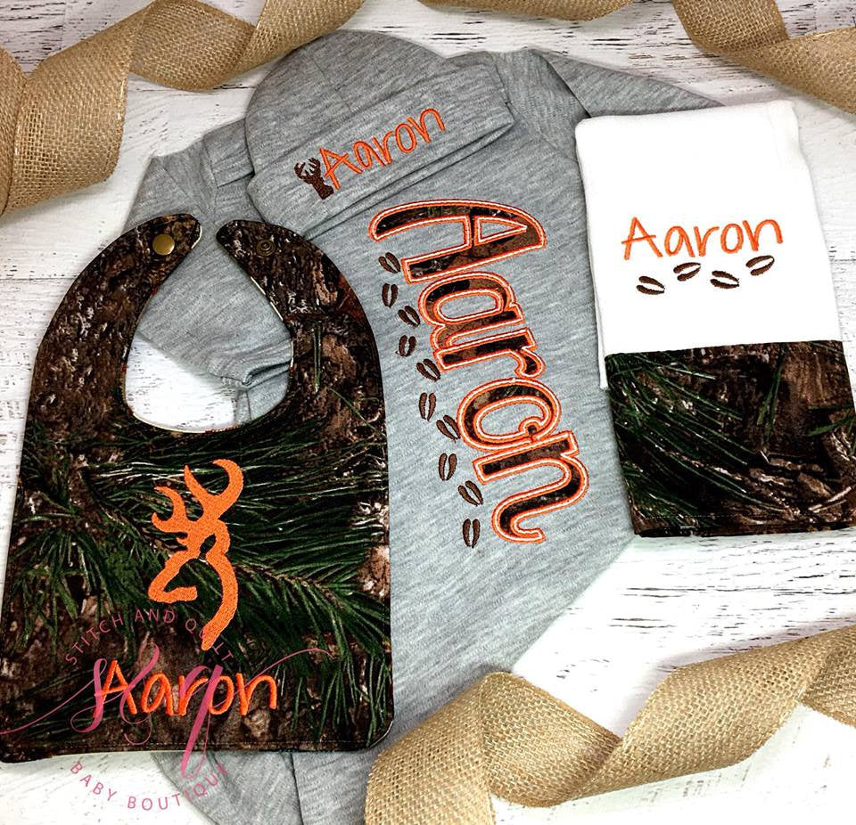 Baby Coming Home Outfit Camo Baby, Woodland Camo