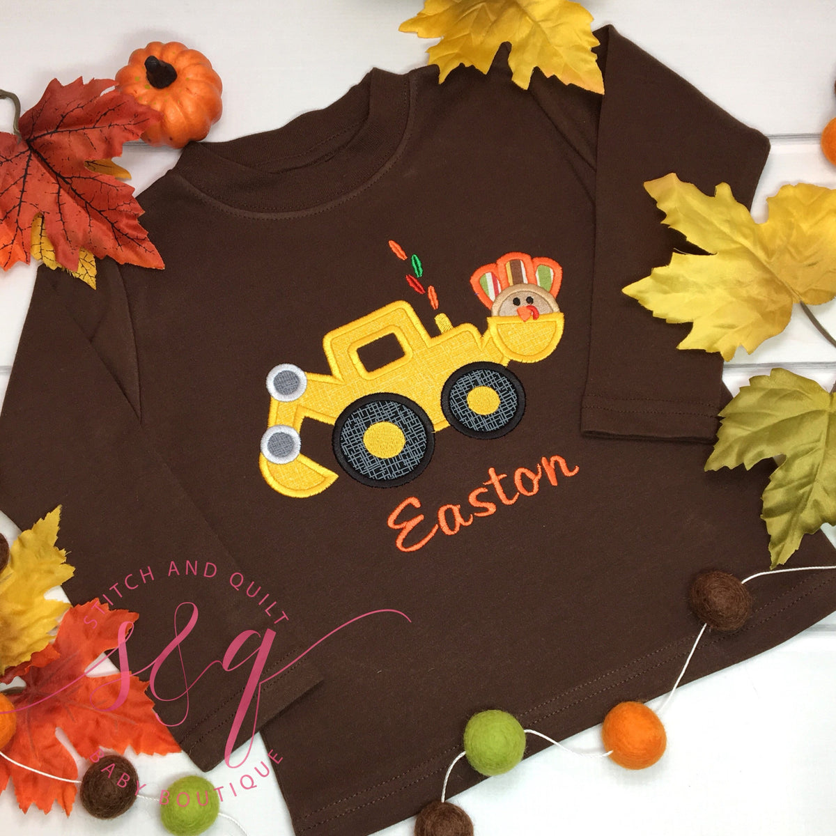 Boy Tractor Loader Shirt, Pumpkin Shirt, Boys Thanksgiving Shirt, Loader, Pumpkin Truck, Tractor Shirt, Halloween , Thanksgiving