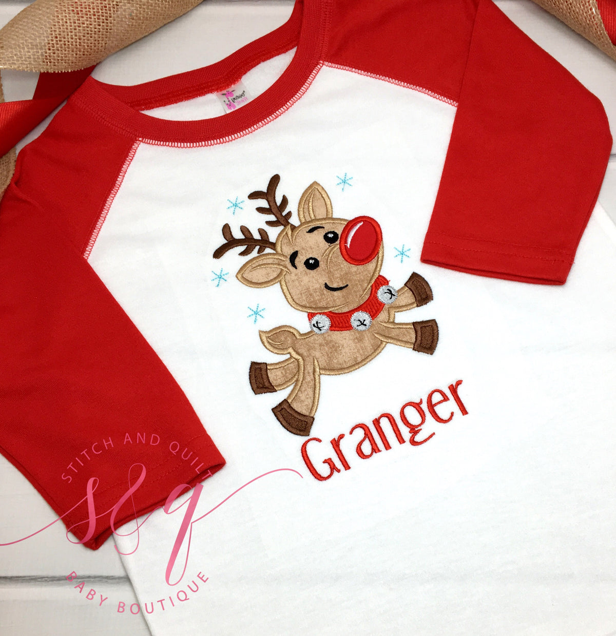 Christmas Deer, Girl and  Boys Christmas Shirt, Christmas Reindeer stag, Toddler Christmas Shirts, Christmas Stag Shirt