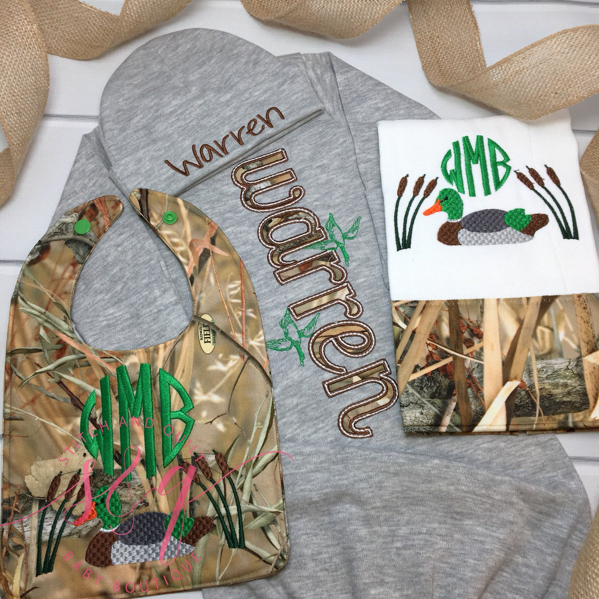Baby Coming Home Outfit, Duck Hunter, Duck Camo Newborn set