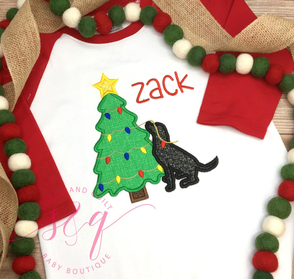 Christmas shirt with dog, Toddler Boy Girl Tee,  Dog with Christmas Tree shirt, Christmas Shirt Kids