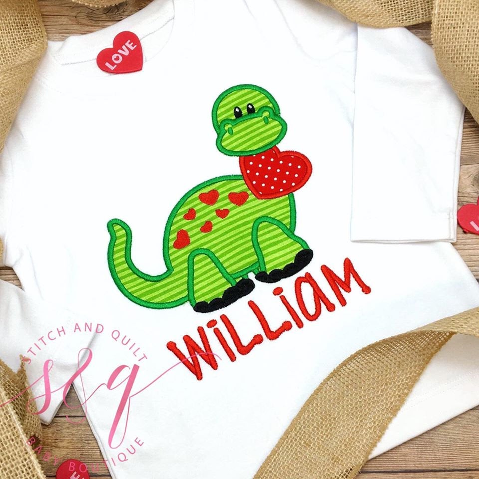 Boy Dinosaur Valentine Shirt, Valentine Shirt, Hearts, Valentine&#39;s Day, Valentines Shirt, Valentine&#39;s Shirt, Valentine&#39;s Girl, Valentine Boy