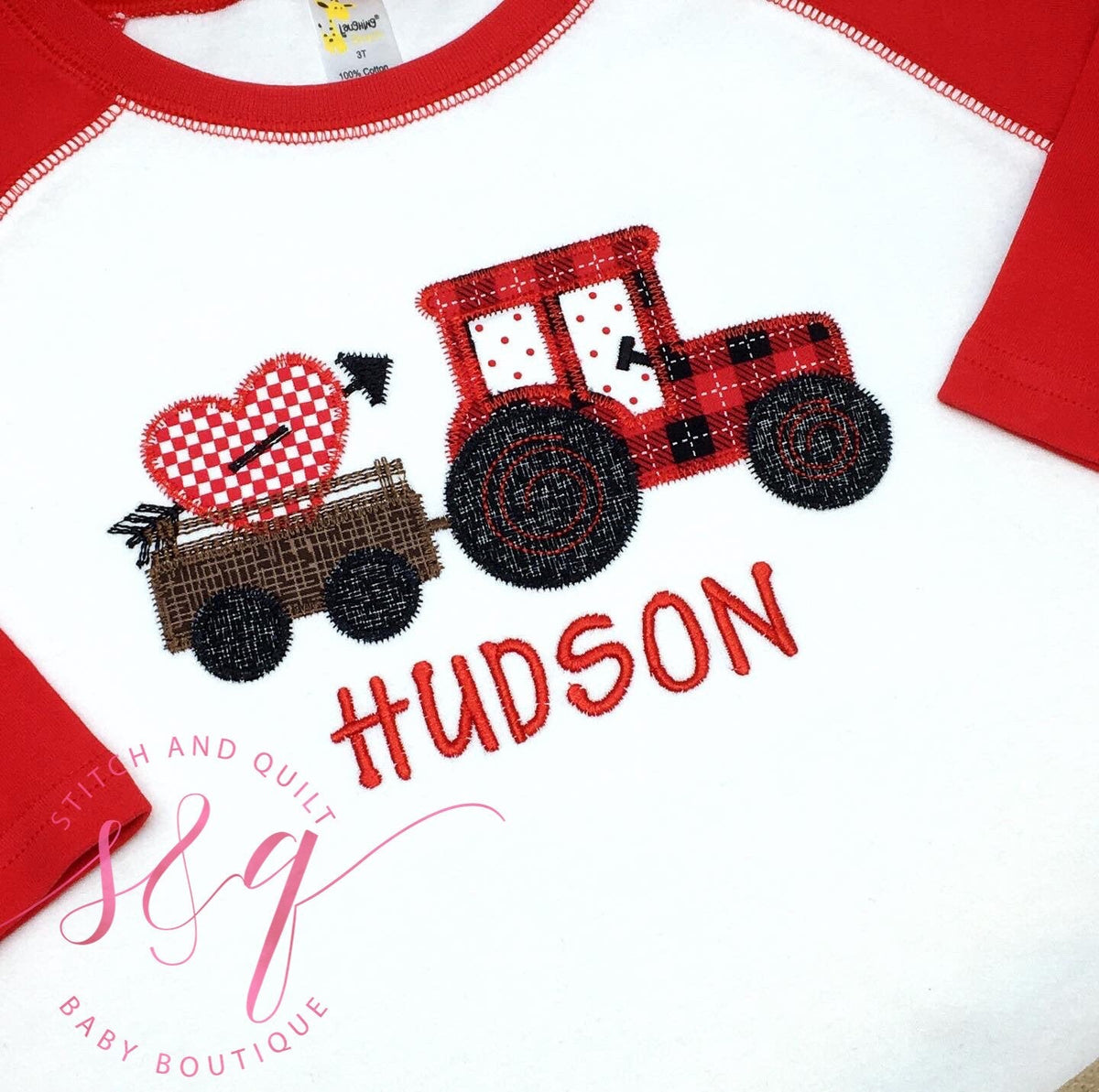 Valentine tractor shirt for boys, Baby boy Valentines outfit, First Valentines Day, Toddler Boy Valentine, Boy Valentine