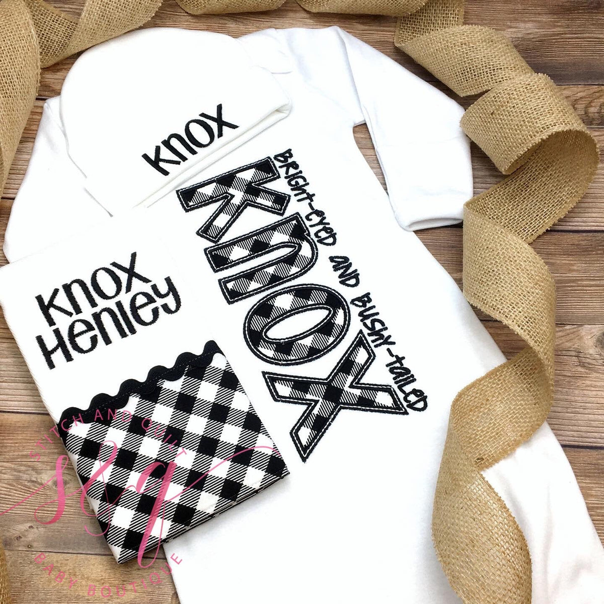 Newborn boy coming home outfit baby, Baby boy coming home outfit, Black and white plaid