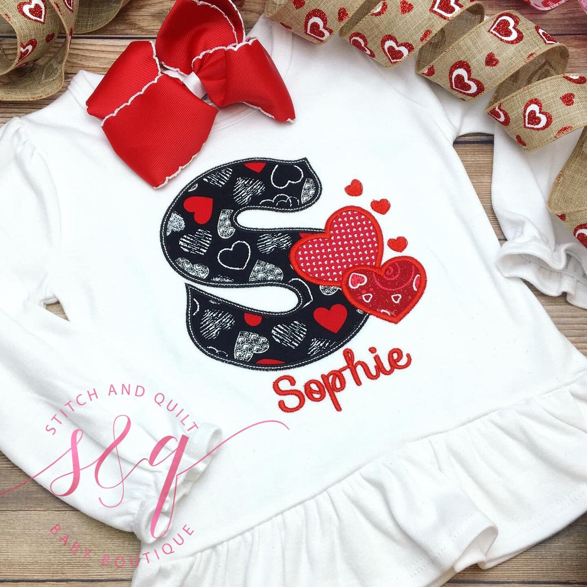 Girl&#39;s Valentine Outfit, Girls Valentine letter shirt, Girls Valentine Outfit, Valentine shirt for Girl, Toddler l Shirt, Ruffle pants set