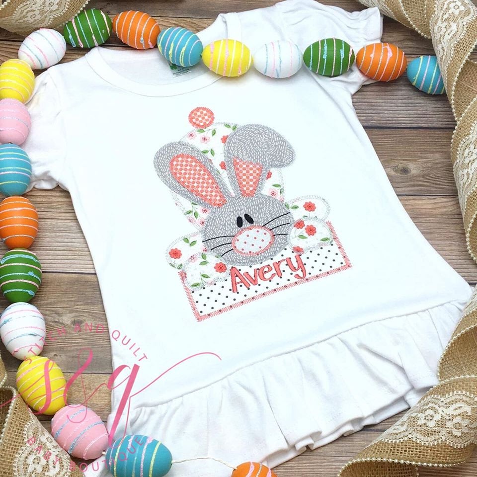 Girl Easter Shirt,  Girl Easter Bunny Shirts, Girl Easter Rabbit Shirts, Girl Toddler Easter Shirt outift