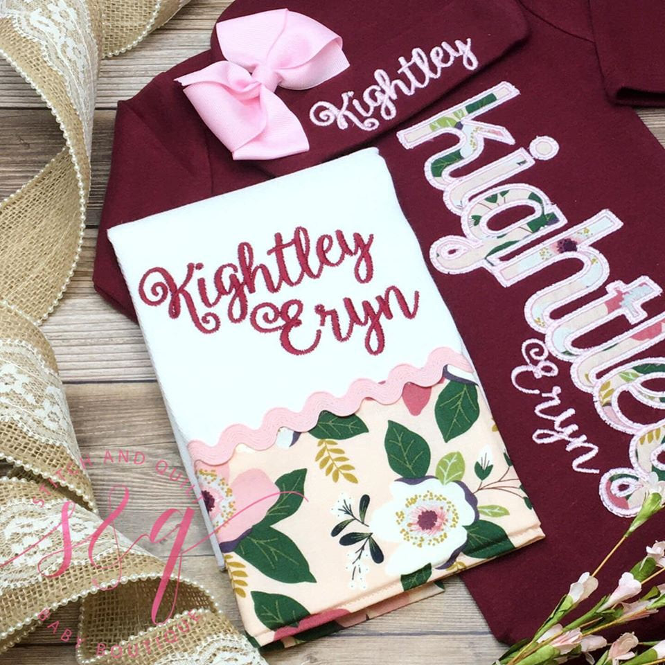 Maroon and Pink Coming Home Outfit, newborn girl coming home outfit, baby girl coming home outfit, coming home outfit baby girl