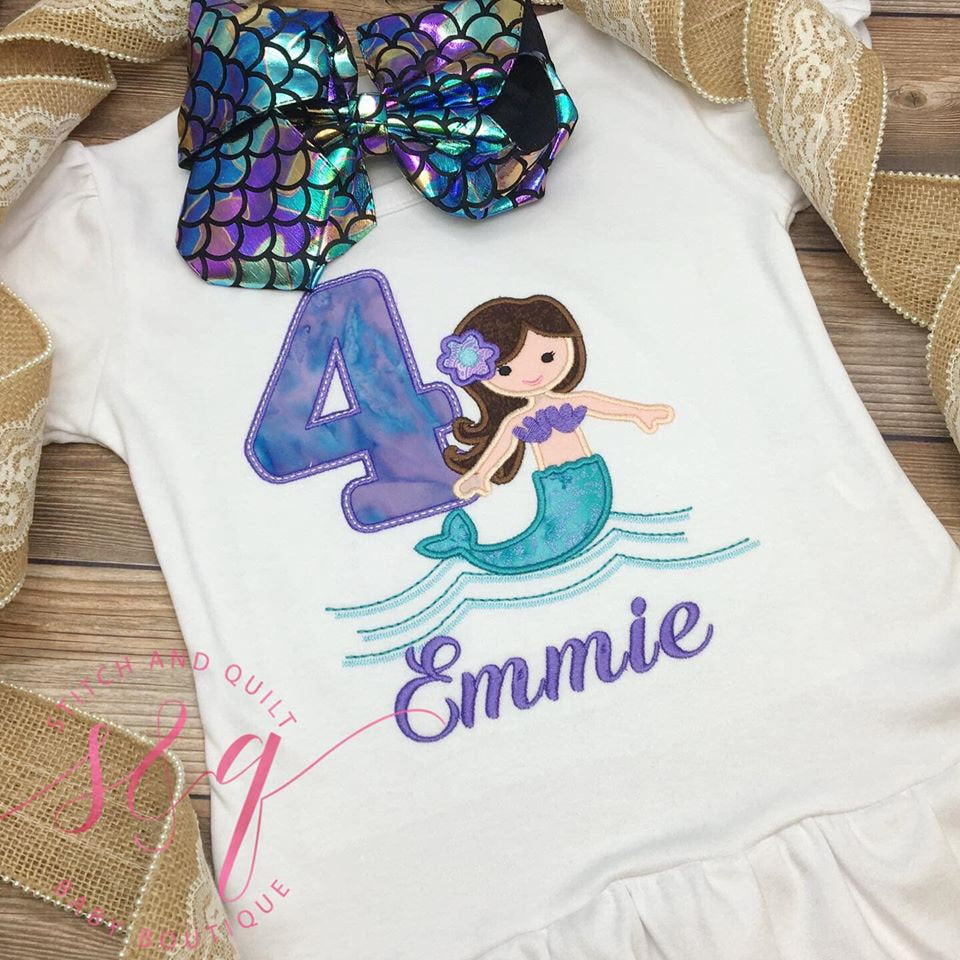 Mermaid Birthday Outfit, Mermaid Birthday Shirt, 1st Birthday Mermaid, Mermaid Outfit, Mermaid 1st Birthday