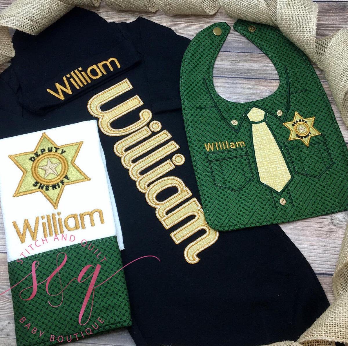 Baby Boy Coming Home Outfit, Police, Deputy Personalized Outfit