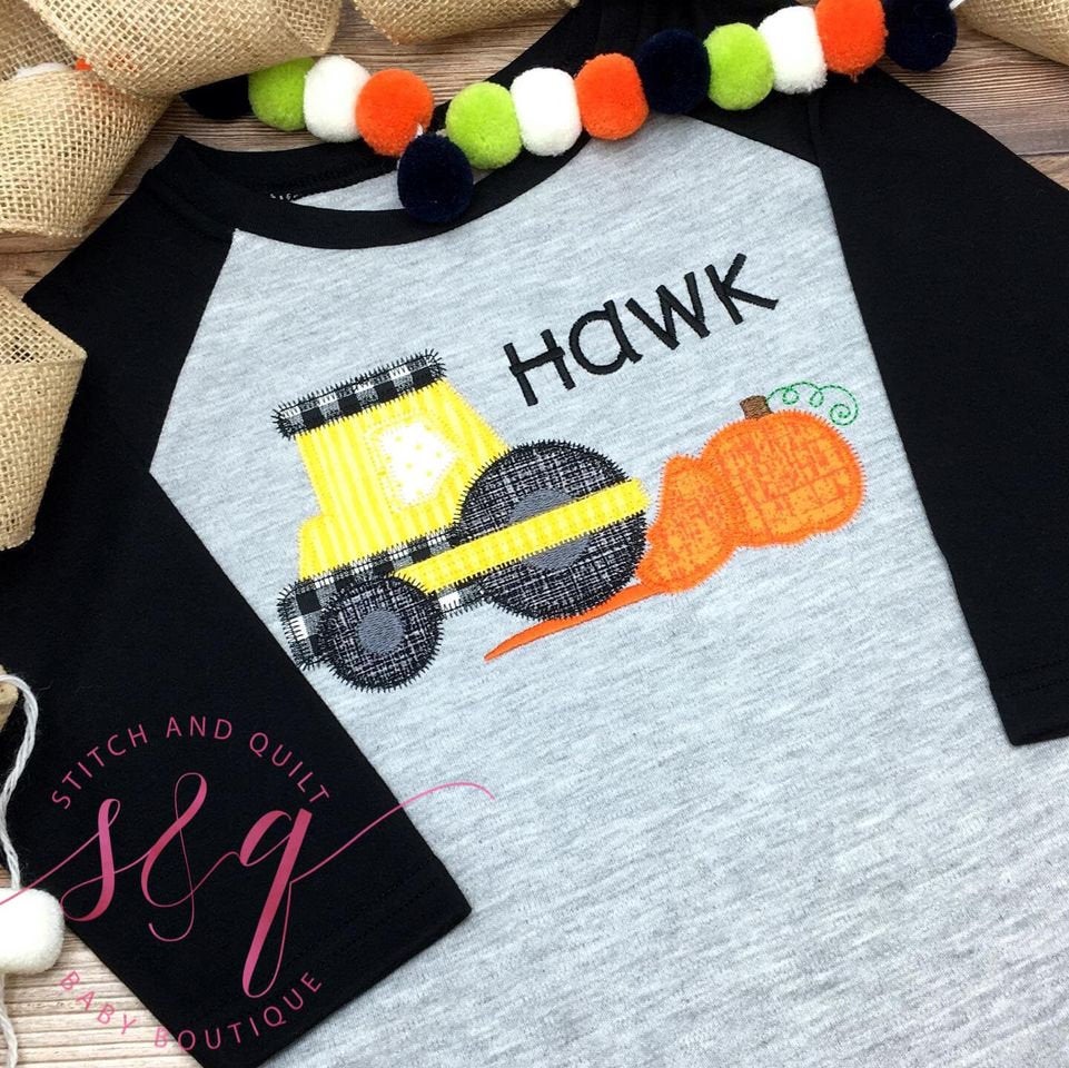Boys truck Halloween shirt, Road Roller Pumpkin Shirt, Custom Shirt, Pumpkin Truck, Toddler truck , Halloween , Thanksgiving