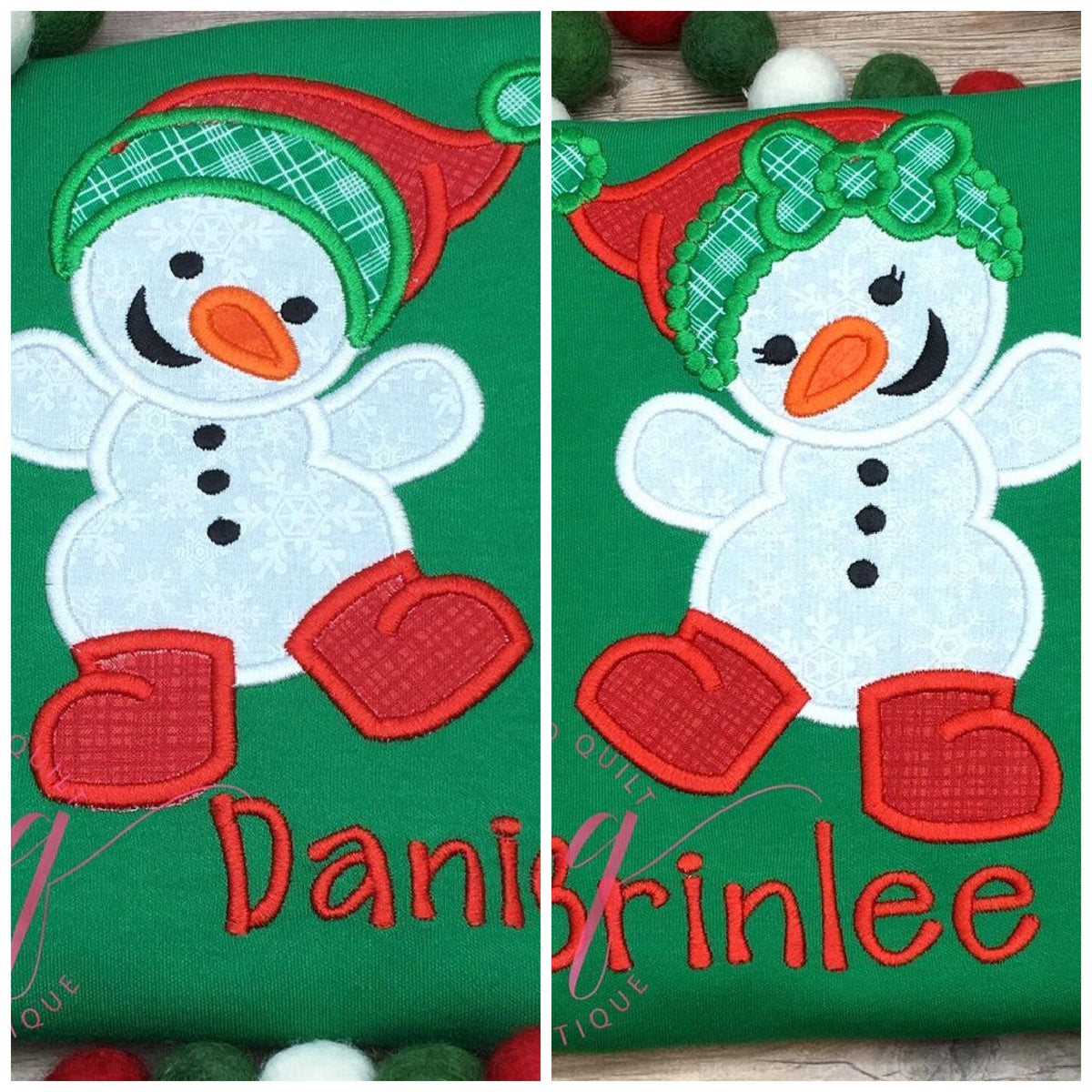 Christmas Pajamas for Children Green and White Striped