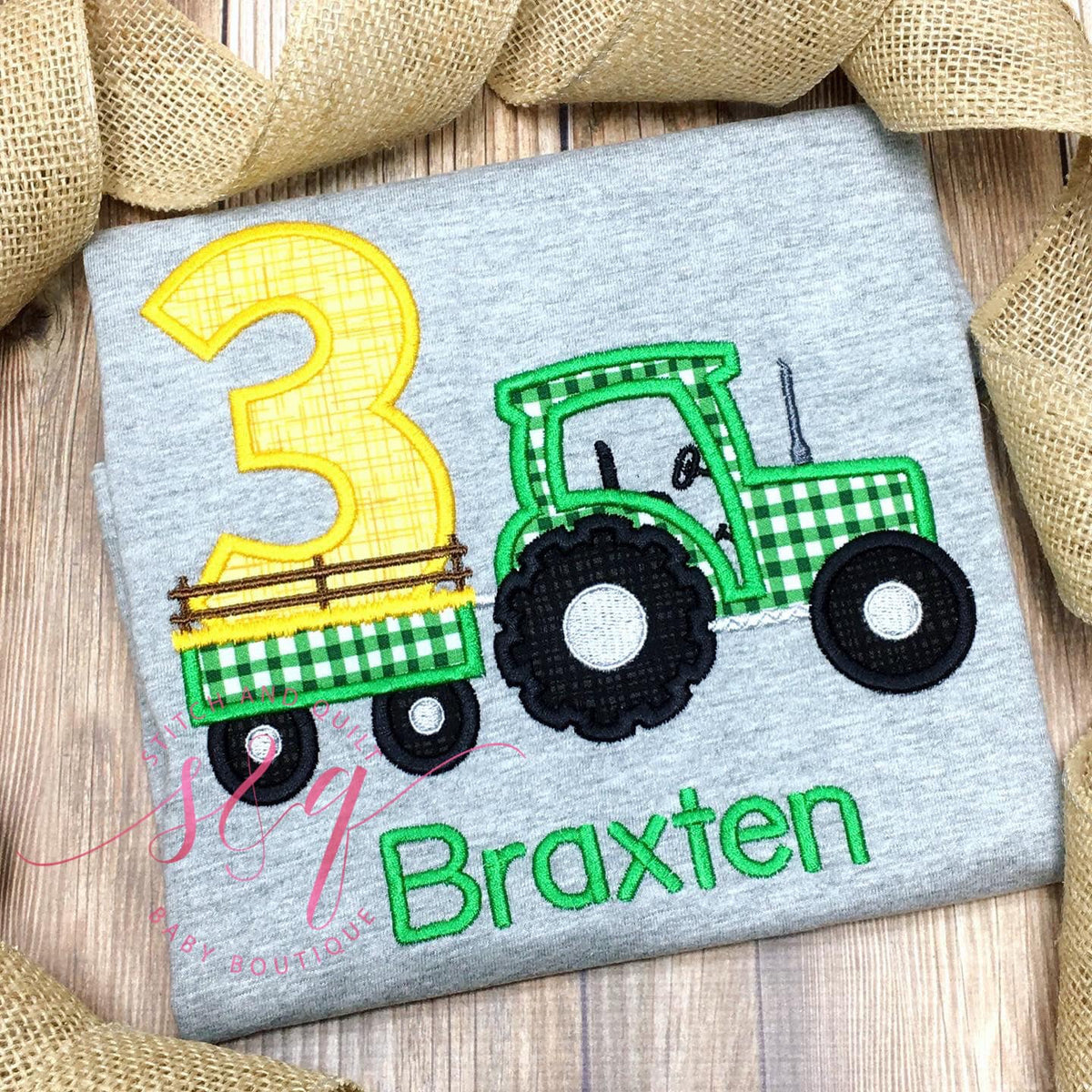 Boys Tractor Shirt, Personalized Tractor Shirt, Tractor Birthday Shirt, Baby boy Tractor Shirt