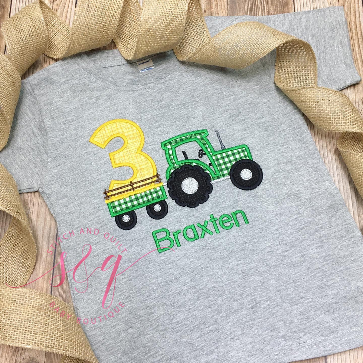 Boys Tractor Shirt, Personalized Tractor Shirt, Tractor Birthday Shirt, Baby boy Tractor Shirt