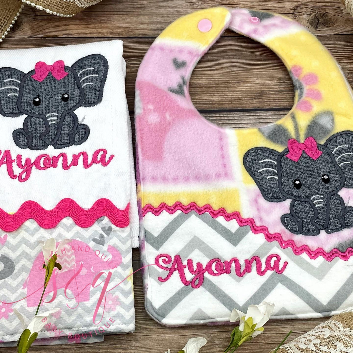 Newborn girl coming home outfit, Personalized Newborn Elephant, Newborn Elephant outfit